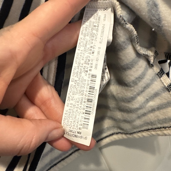 Zara Ribbed Cream Long Sleeve Top - Picture 5 of 8